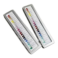 Corindon synthétique cultivé en laboratoire, pierre précieuse colorée, carte de couleurs, ovale 6x8mm, pierres brutes polies, vente directe Wuzhou