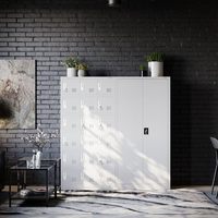 Armoire vestiaire en métal à 18 portes, armoire de rangement pour vêtements, personnel de centre commercial, école, salle de sport, vestiaire