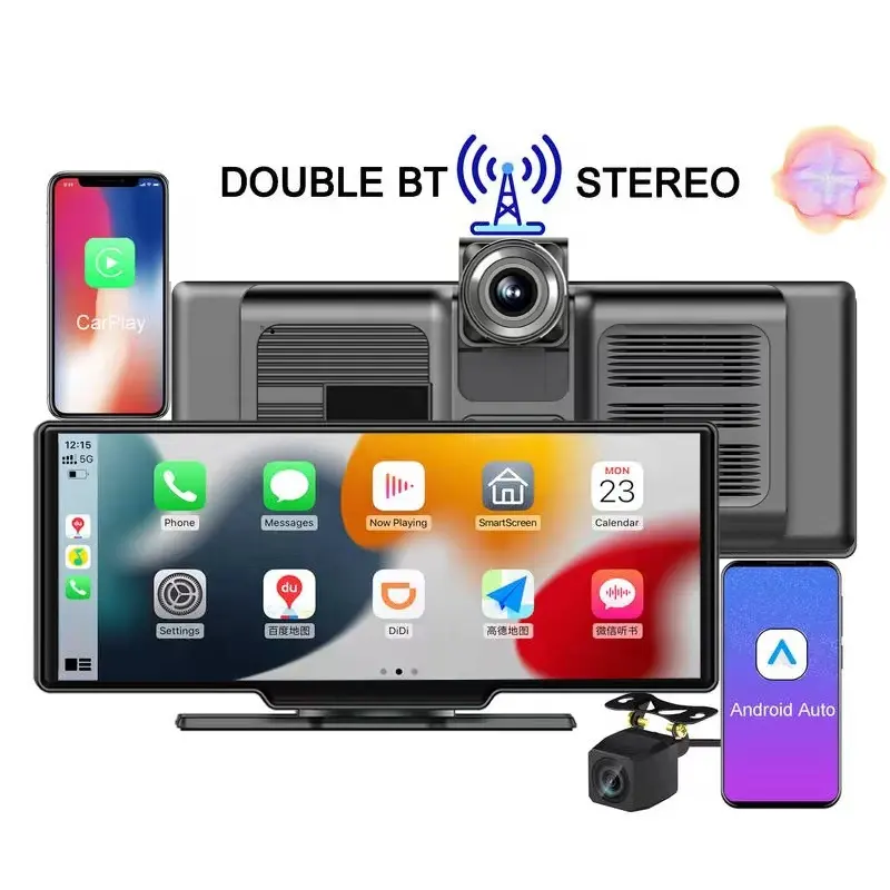 2023 New Maustor Dual BT Stereo Android Auto Autoradio 10,26 Zoll Wireless Carplay Car Play Dashcam DVD Audio System MP5 Player
