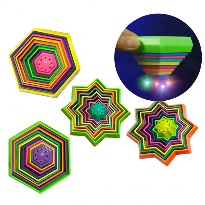 2023 vendita calda incredibile Fidget Rainbow 3D Magic Star Magic Circle Toy con Light up