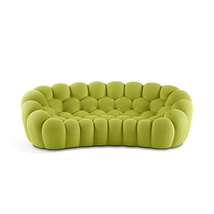 Nút Sofa Bong Bóng Phong Cách Hiện Đại Vải Bọc Cong 2 Hoặc 3 Hoặc 4 Chỗ Ngồi Hình Dạng Cao Rebound Sponge Bubble Sofa - Product Image 5