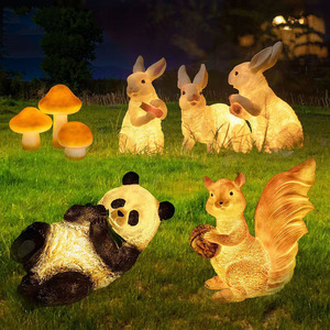 Ngoài trời thỏ hình dạng động vật năng lượng mặt trời Vườn cảnh quan đèn sợi thủy tinh nhựa LED giáng sinh trang trí chiếu sáng - Product Image 4