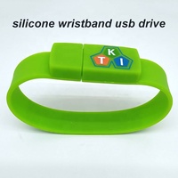 Gelang Logo Kustom USB Flash Drive, Gelang Disk USB, Flash Drive Silikon Ramah Lingkungan, Pendrive