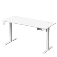 Grande table de bureau motorisée réglable en hauteur table de bureau moderne ergonomique électrique bureau intelligent blanc