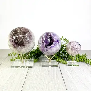 Acrylic Sphere Specimens Display Stand Rack Clear Acrylic Holder Base For Display Mineral Rock