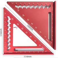 Regla Triangular Cuadrada de 4 Pulgadas, Aleación de Aluminio, DIY, OEM, ODM, Herramienta de Medición Rápida, Herramienta de Marcado en Ángulo Recto de 45/90 Grados, Herramienta para Trabajar la Madera