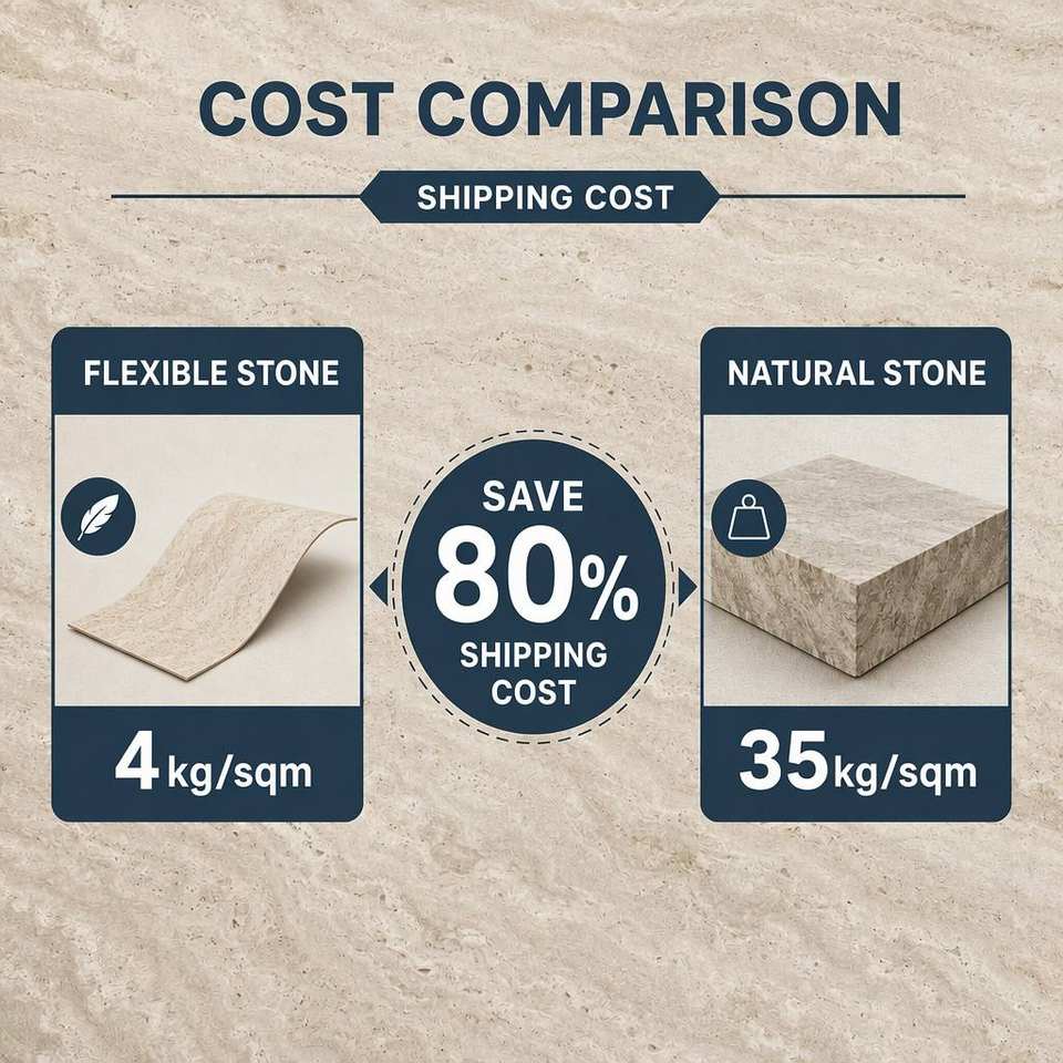 School Cladding Class a Fireproof Flexible Stone Panels MCM Cladding Volcanic Rock ...