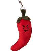 Porte-clés fantaisie personnalisé en peluche souple et écologique, motif légume amusant, pendentif poupée en peluche, avec mousqueton, breloque de sac, cadeau