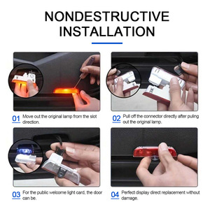 Nouvelles lumières de bienvenue LED pour portières de voiture, modèle PMC-LN2 12V, compatibles avec les modèles ; pièce de rechange universelle pour le marché secondaire - Product Image 6