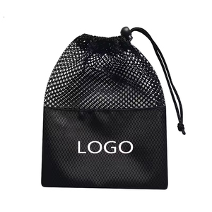 Custom Logo Size Polyester Splicing Sports Drawstring Pouch <b>Net</b> <b>Bag</b> Shoe Swimming Mesh <b>Bags</b> with Drawstring - Product Image 1
