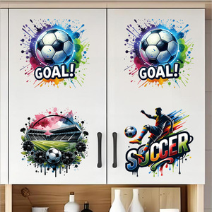 Autocollants Muraux de Football en Gros, Ensemble de Décorations Murales Thème Football, Autocollant de Fenêtre Coloré <span class=keywords><strong>BUT</strong></span> pour <span class=keywords><strong>Chambre</strong></span> d'Enfant, Décoration Journée de Match - Product Image 2