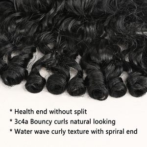 Peluca de Cabello Humano con 300% de Densidad y Puntas en Espiral, Peluca Bob con Frente de Encaje 13x4 Pre-Desplumada, Peluca Brasileña con Frente de Encaje y Nudos Pequeños - Product Image 5