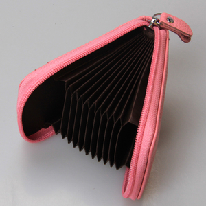 Vendita calda della fabbrica in pelle <span class=keywords><strong>porta</strong></span> <span class=keywords><strong>carte</strong></span> fisarmonica titolare della carta di credito personalizzato di alta qualità <span class=keywords><strong>donna</strong></span> portacarte portafoglio - Product Image 6