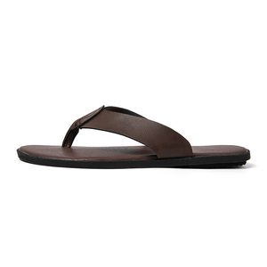 Chaussons pour hommes grande taille EUR 40-47 en cuir microfibre imperméable, semelle en caoutchouc antidérapante, bout ouvert, respirants, décontractés, été - Product Image 5
