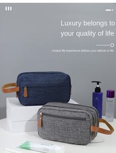 Trousse de Toilette de Voyage pour Hommes en Gros, Suspendable, Double Couche, Grande Capacité, Portable, en Tissu Oxford Imperméable pour Cosmétiques et Maquillage - Product Image 3