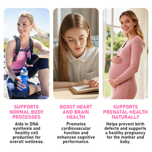 Private Label Folic Acid Capsules Promotes Healthy Cell Development Supports Cardiovascular Health and Circulation Capsules - Product Image 3