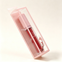 Boîte d'emballage en PVC semi-transparente personnalisée pour rouge à lèvres et brillant à lèvres, boîte cadeau pour outils cosmétiques recyclable avec logo personnalisé