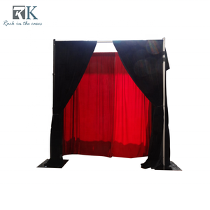 Photo Booth Backdrop Portable Pipe and Drape Event Pipe and Drape <b>Kit</b> Spandex Backdrop Curtain for Sale - Product Image 1