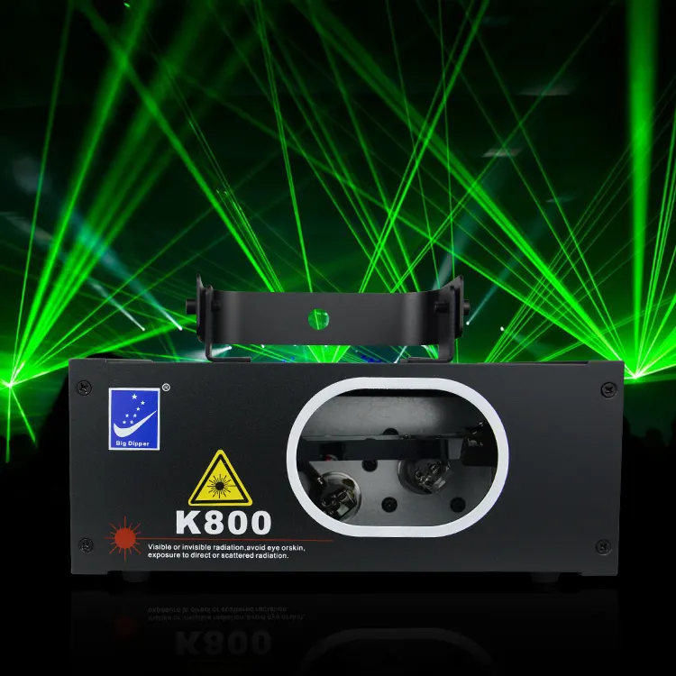 Büyük kepçe K800 DMX disko lazer ışığı kırmızı yeşil sahne ışıkları DJ kulübü muhteşem ışık gösterisi için