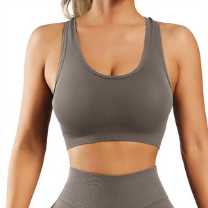 Soutien-gorge de sport respirant pour femmes, fabrication OEM, maintien élevé, extensible dans quatre directions, en Spandex/Coton, sans rembourrage, pour le fitness et le yoga - Product Image 3