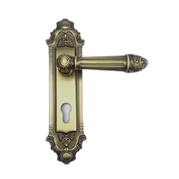 Роскошный онлайн алюминиевый цинковый сплав латунный Manija De Puerta Madera набор замковых панелей для дома, интерьерные дверные ручки