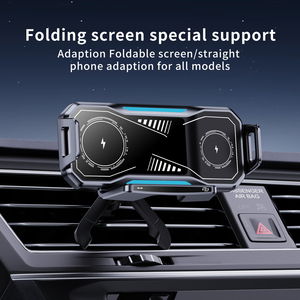 Écran pliant électrique à <span class=keywords><strong>induction</strong></span> sans fil 15W Support spécial pour voiture <span class=keywords><strong>Chargeur</strong></span> de voiture sans fil <span class=keywords><strong>3</strong></span> <span class=keywords><strong>en</strong></span> <span class=keywords><strong>1</strong></span> Charge rapide Rotation libre à 360 ° - Product Image 2