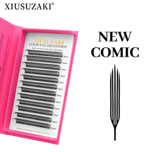 XIUSUZAKI Neu eingetroffen: Handgefertigte 12-reihige koreanische PBT Premade Volume Fans – Anime Comic Spire Lash, federleicht und weich für dunkle, matte Wimpern - Product Image 6