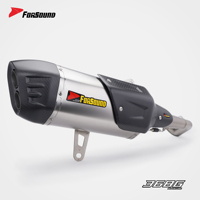 Système d'échappement pour scooter Zontes 368G 2026, prix de gros usine Forsound, conception de protection en fibre de carbone, tube avant central