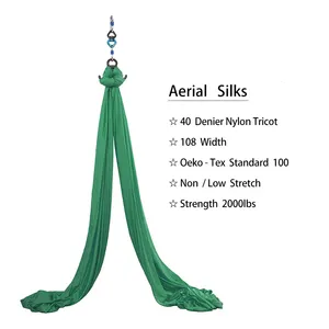 10M Premium Aerial Silks Equipment Yoga Pilates Swing Aerial Yoga Antigravity Hammock Trapeze for Acrobatic Dance