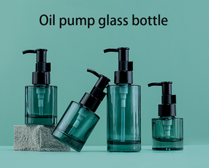 Dunkelgrüne Glas-Pumpflaschen Klare Pumpflasche für Seifenspender, Leere Glas-Pumpflasche für Shampoo Glas-Kunstware - Product Image 2