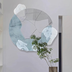 للبيع بالجملة لوحة أكريليك عصرية ثلاثية الأبعاد مجردة عصرية مزخرفة مرآة ديكور جداري أعمال فنية للفنادق وسائط مختلطة - Product Image 2