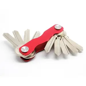 Mini chaveiro de liga de alumínio m289, clipe de armazenamento para chaves, organizador de metal e casa