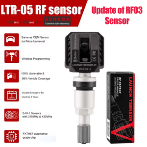 Lancering X431 LTR-05 Sensor Tpms Sensor 315/433Mhz <span class=keywords><strong>2</strong></span> In 1 Auto Band Reparatie Tool Rf Sensor Voor Crt5011e I-TPMS Tpms Programmering Tool - Product Image 3