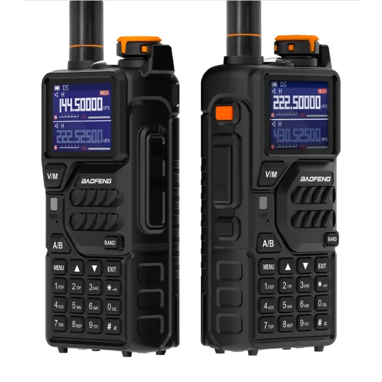 Baofeng K5PLUS 하이/미드/로우 트라이 파워 10W Type-c 멀티 밴드 UHF VHF Am FM NOAA 대형 스크린 장거리 워키토키