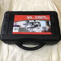 Ensemble d'haltères en fonte de 30 kg pour hommes, équipement de fitness domestique, électroplaqué, pour la musculation, livré avec boîte cadeau