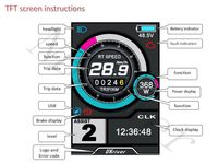 Écran Couleur TFT UKC1 pour Vélo Électrique, Compatible avec Kit Moteur de Moyeu QS 205 V3 Sabvoton