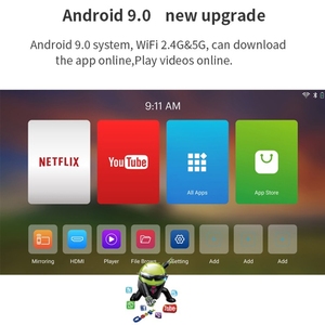 Mini projecteur intelligent WiFi DLP Android 9.0 1 Go + 8 Go <span class=keywords><strong>4K</strong></span>, projecteur intelligent LED Android - Product Image 5