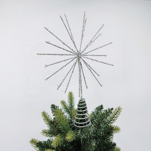 LED Star Lights for Christmas <strong>Tree</strong> Decoration 3AA Battery Powered 8Fountain LED Light Iron Wire Star Christmas <strong>Tree</strong> <strong>Topper</strong> - Product Image 4