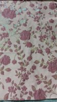Bahan gaun mewah kain Jacquard brokat bunga kain brokat emas 131gsm