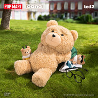 Peluche Ours Teddy Articulé TED2 Co-marqué POOPMART – Jouet en Peluche Doux et Tendance pour Décoration de Bureau – Cadeau Premium
