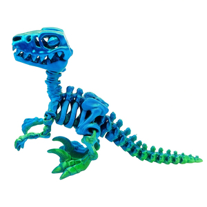 Figura articulada de esqueleto de Velociraptor impresa en 3D con articulación de garra y mandíbula, juguete de escritorio flexible STEM, regalo para mayores de 12 años, producto superventas transfronterizo - Product Image 3