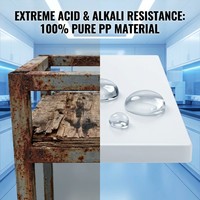 Plan de travail de laboratoire professionnel en PP résistant aux acides - Îlot de laboratoire modulaire sur mesure avec évier en PP pour la recherche chimique