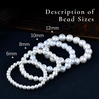 Bracelet en perles de nacre blanches polies, bijoux de mode pour femmes et hommes, à porter au quotidien, cadeau de mariage, fournisseur d'accessoires en gros, vente au détail