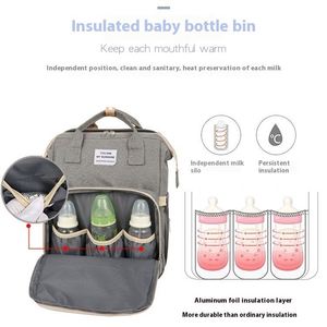 Mochila de nailon impermeable para mujer al por mayor con cierre de cremallera y cinturón con amortiguación de aire, bolsa de viaje para madres en movimiento, cuna portátil para bebé - Product Image 6