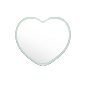 High Quality Modern Simple Heart-shaped Mini Vanity Mirror Shaped Makeup Mirror Portable Plastic Travel Mirror
