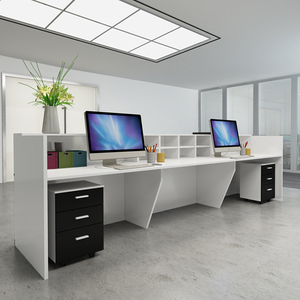 Hôtel Design moderne Salon <span class=keywords><strong>de</strong></span> beauté en bois Comptoir <span class=keywords><strong>de</strong></span> <span class=keywords><strong>réception</strong></span> Bureau blanc <span class=keywords><strong>Table</strong></span> <span class=keywords><strong>de</strong></span> <span class=keywords><strong>réception</strong></span> - Product Image 3