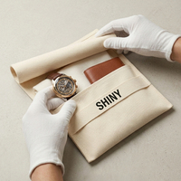Pochette de rangement en coton sergé de luxe, anti-poussière, matériaux résistants, logo personnalisé, sac anti-poussière pour bijoux, cosmétiques, emballage cadeau