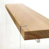 Pieds de table basse de bureau en PMMA acrylique transparent, sur mesure, OEM