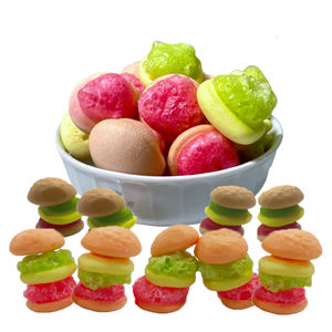 Vente en gros <span class=keywords><strong>Mini</strong></span> <span class=keywords><strong>Hamburger</strong></span> lyophilisé Bonbons gommeux Collations exotiques personnalisées avec saveur fruitée Certifié <span class=keywords><strong>halal</strong></span> directement de l'usine - Product Image 3