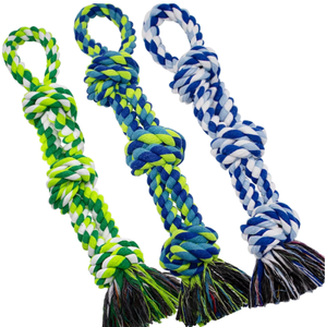 เชือกดัมเบลของเล่นสำหรับสัตว์เลี้ยงเชือกคอตตอนของเล่นสำหรับสัตว์เลี้ยงแข็งแรงทนทานแบบกำหนดเองไม่สามารถทำลายได้ - Product Image 2